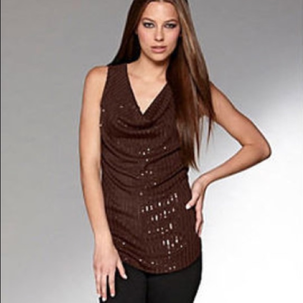 Victor Alfaro Sequin Sleeveless Top